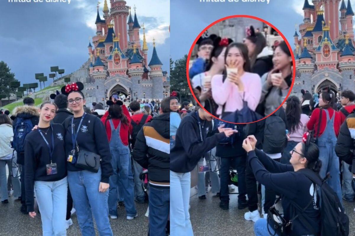 Mujer finge pedirle matrimonio a su amiga en Disney y así reaccionó la gente