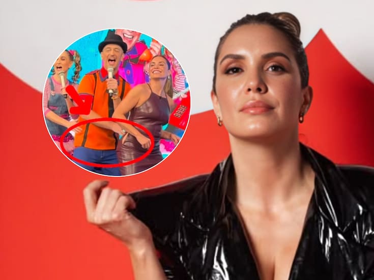 Andrea Escalona sufre bochornoso momento tras romperse su vestido en pleno programa en vivo