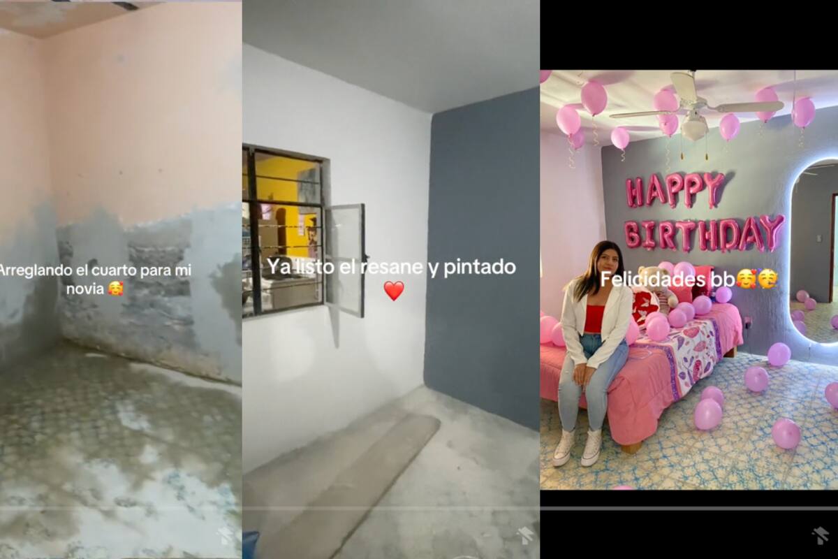 ¿El novio ideal? Joven le remodela el cuarto a su novia como regalo de cumpleaños | VIRAL