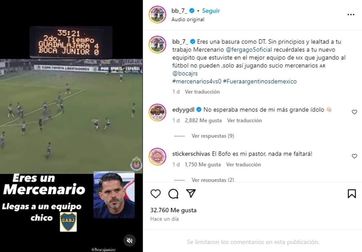 Aldolfo Bautista limitó los usuarios que pueden comentar su publicación en instagram. | Foto: Captura de pantalla del instagram de @bb_7_