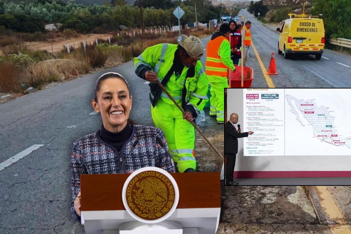 Claudia Sheinbaum gastará 53 mil millones de pesos en infraestructura carretera, más otros 30 mil millones para el “Bachetón” en 2025