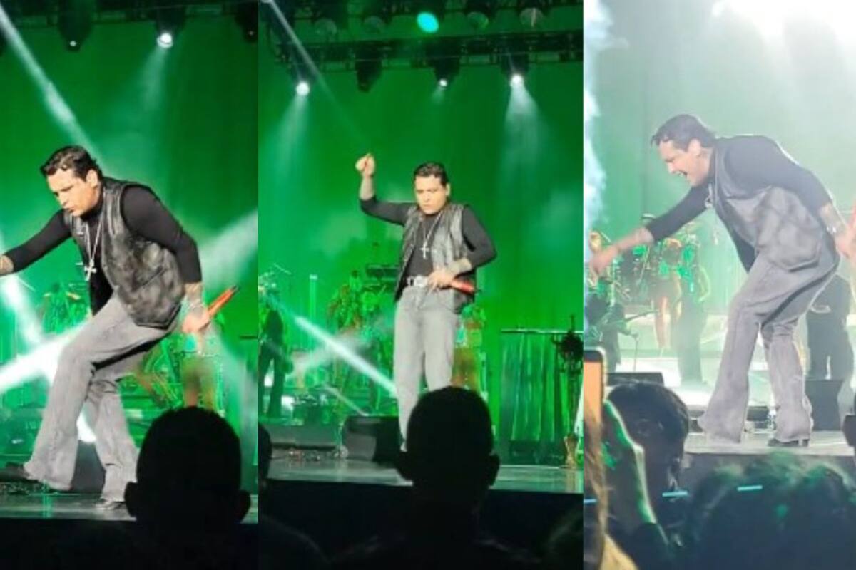 Christian Nodal desata burlas por su forma de bailar en el escenario