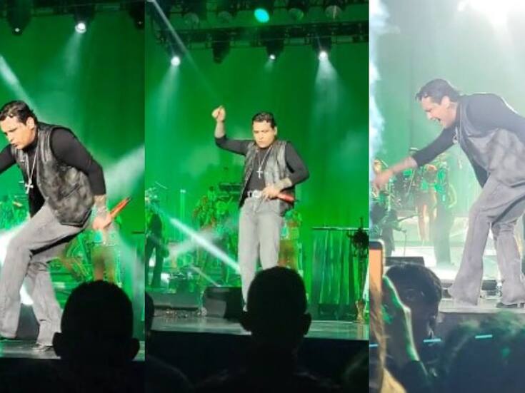 Christian Nodal desata burlas por su forma de bailar en el escenario