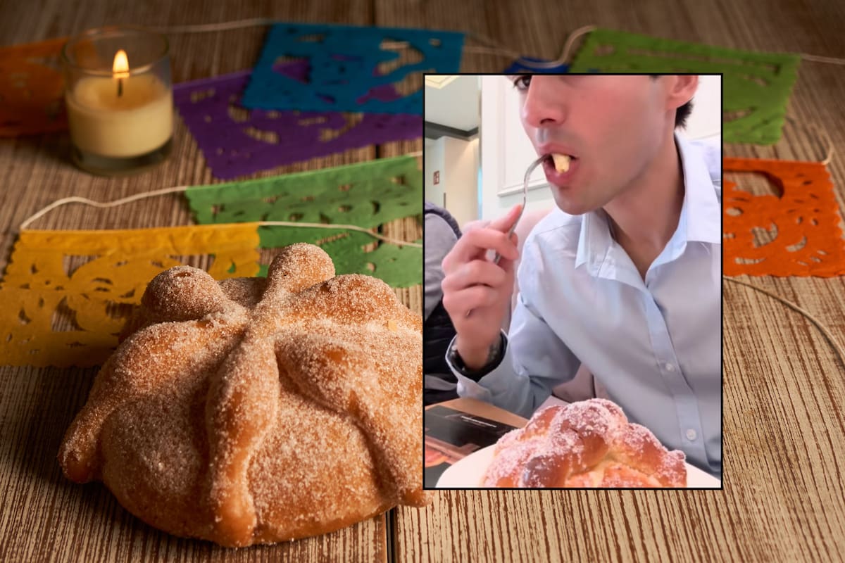 “Por eso es pan de muerto, porque te mueres”: influencer español prueba el tradicional pan mexicano y lo destroza con sus críticas