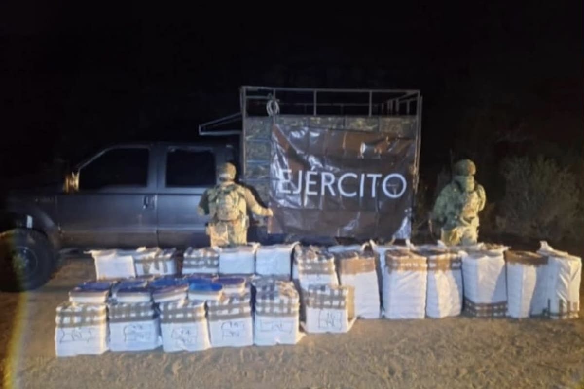 Decomisan mil 800 kilos de droga en San Quintín
