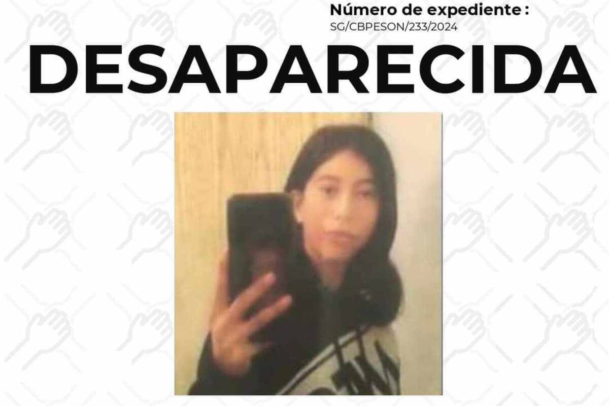 Rosa Ercilla Irigoyen Pallanes, menor de 13 años de edad es reportada como desaparecida en Hermosillo