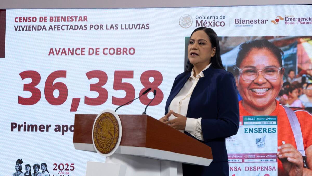 Secretaría de Bienestar avanza con la entrega de más de 36 mil apoyos de 20 mil pesos entregados a familias afectadas tras intensas lluvias en el país: Ariadna Montiel