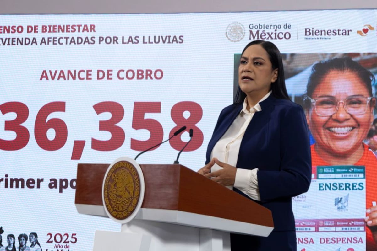 Secretaría de Bienestar avanza con la entrega de más de 36 mil apoyos de 20 mil pesos entregados a familias afectadas tras intensas lluvias en el país: Ariadna Montiel