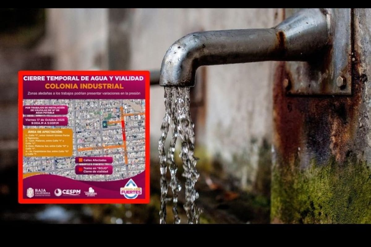 Realizarán cierre temporal de agua y vialidad en colonia Industrial