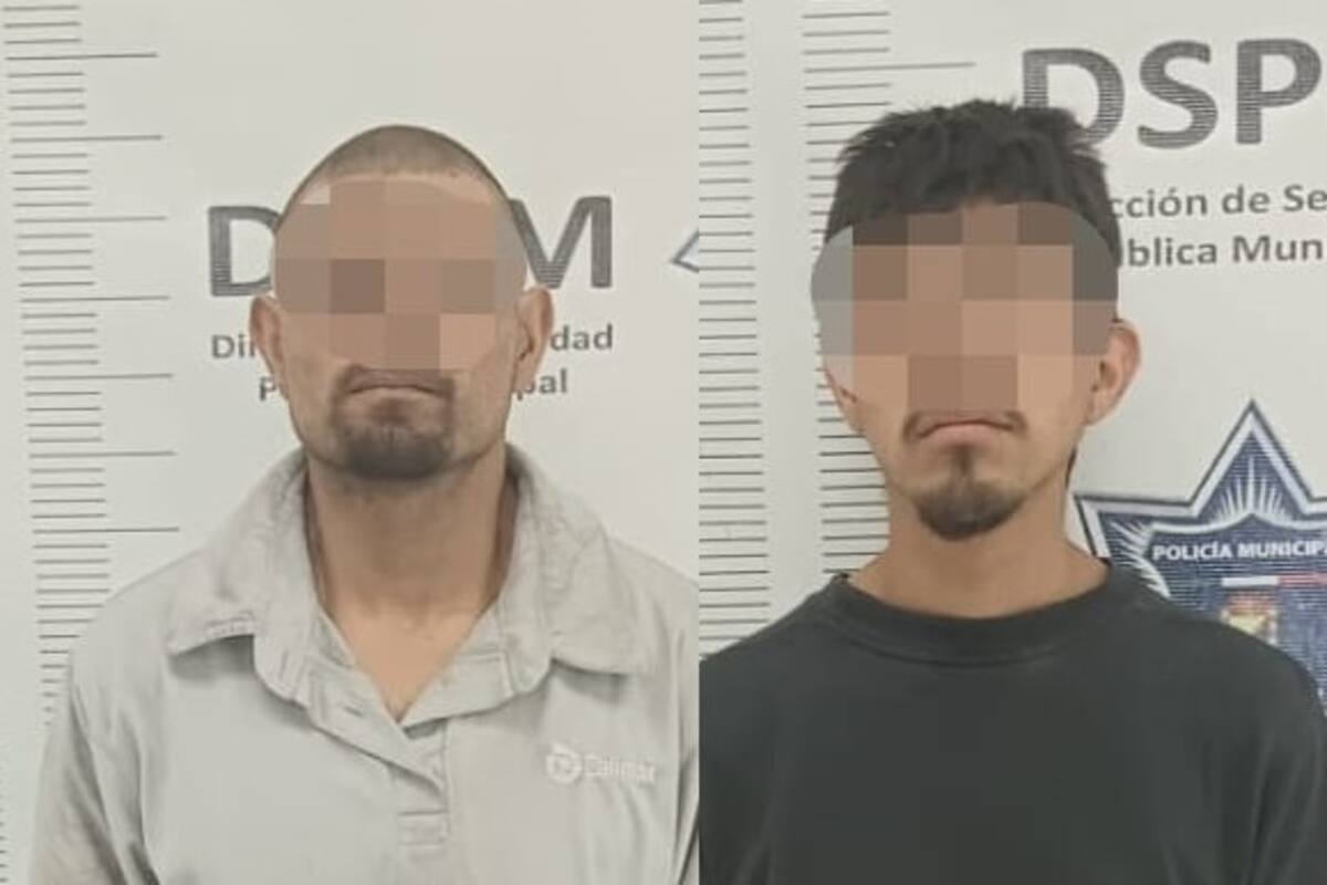 Caen dos sujetos en auto robado tras pasarse un alto y no usar cinturón