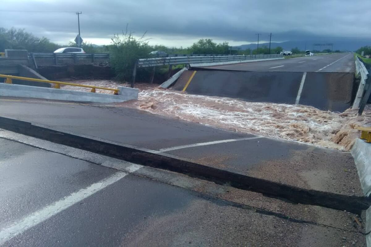 Permiten circulación sobre la carretera Hermosillo-Guaymas, pero con precaución