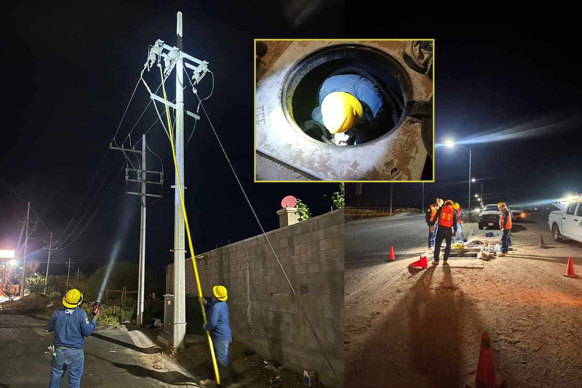 Afirma CFE que atendió oportunamente interrupciones en algunos sectores de Hermosillo tras robo de conductores eléctricos