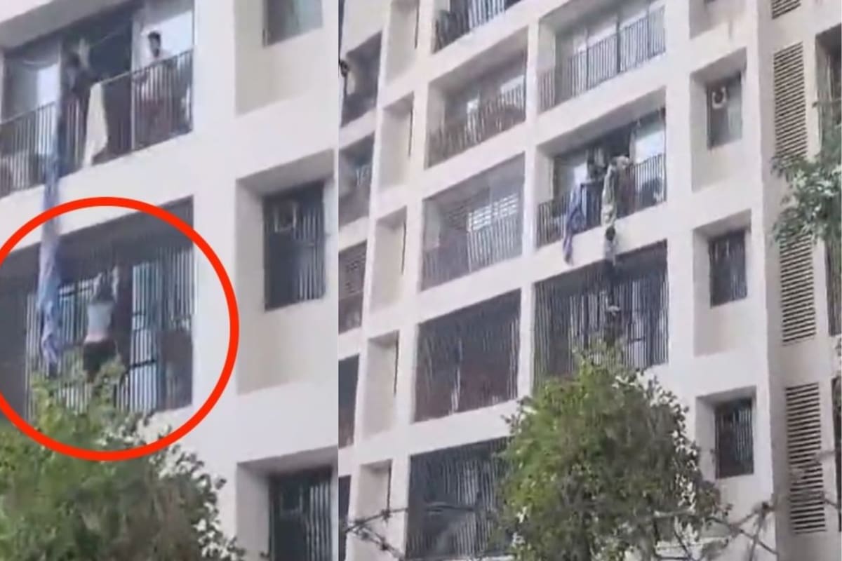 Estudiantes de medicina ataron sábanas para salvarse del incendio tras el impacto del avión Air India
