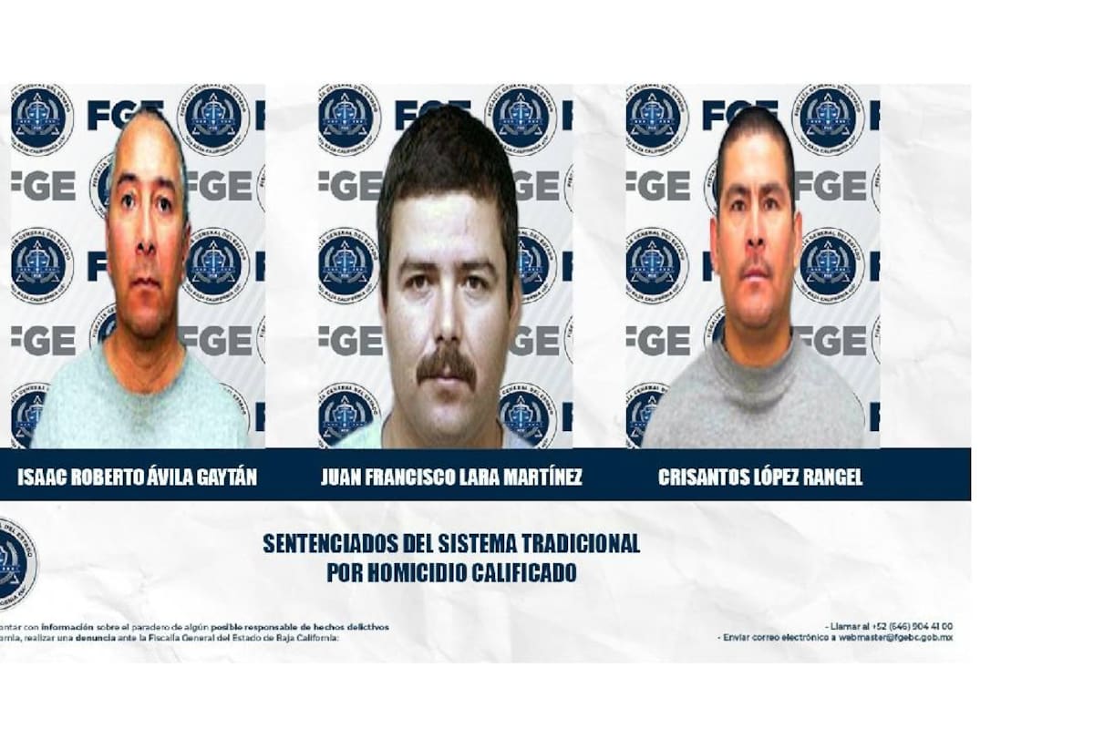 Condenan a tres homicidas por crímenes ocurridos hace más de 20 años en Mexicali