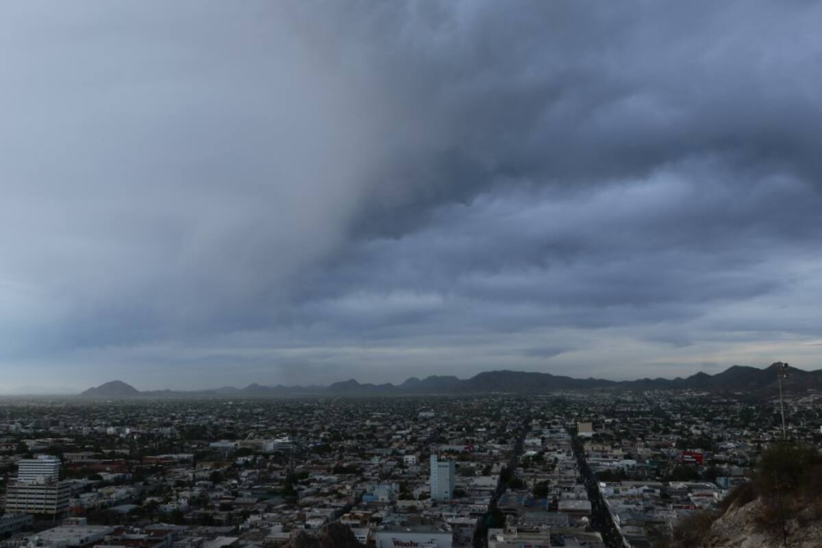 Prevén descenso de temperaturas, lluvias ligeras, granizo y viento para Sonora