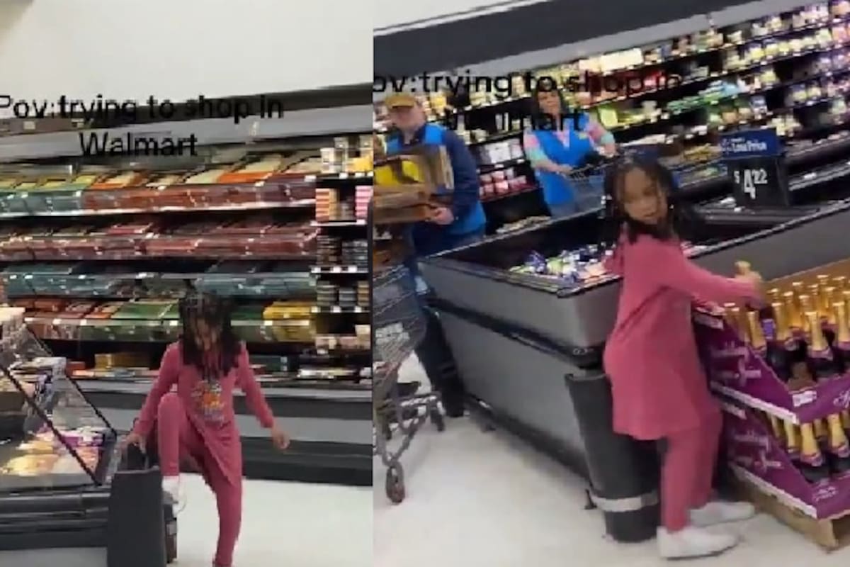 VIDEO: Niña causa destrozos tras berrinche en supermercado Walmart