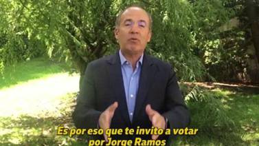 Felipe Calderón invita a votar por Jorge Ramos este domingo 1 de julio
