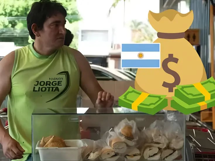 Sandwichero regresa bolso con millones de pesos argentinos y su razón se viraliza
