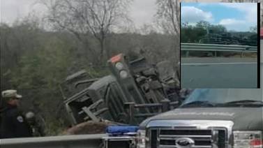 VIDEO: Volcadura deja a 19 militares heridos en Tamaulipas