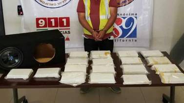 Decomisa PEP 18 kilos de cocaína ocultos en bocinas de vehículo