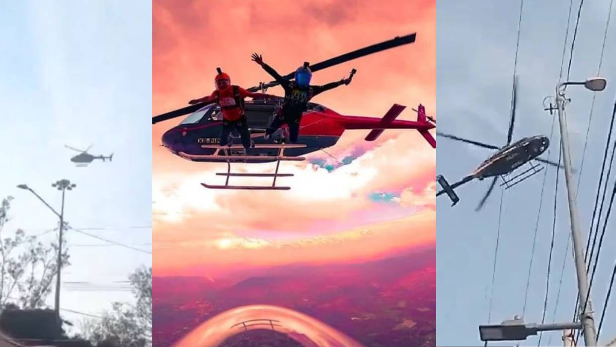 Let´s Fly, empresa del helicóptero desplomado en Coyoacán, es denunciada con videos de practicar vuelos y maniobras arriesgadas.