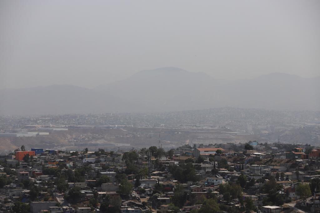 7 de septiembre de 2020, se observaba una densa capa de humo en Tijuana como consecuencia de los incendios en California.

