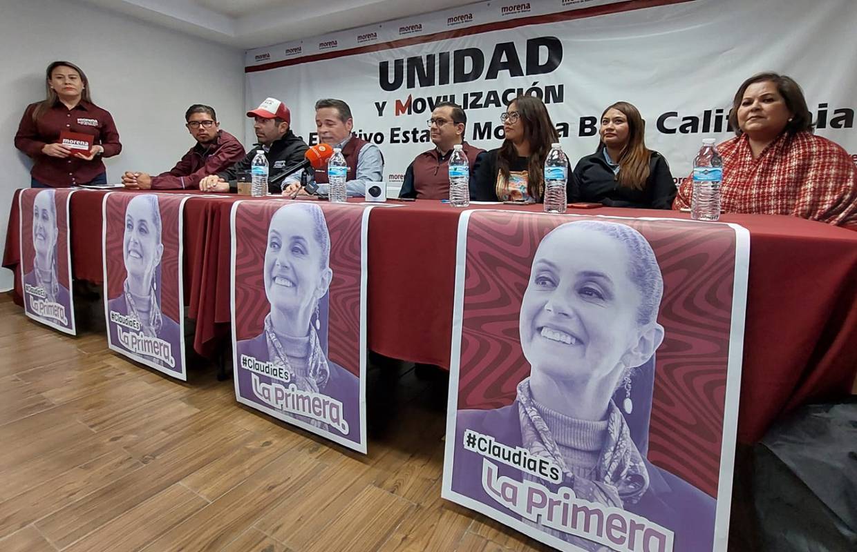 En conferencia de prensa, Catalino Zavala Márquez, dirigente estatal del Partido Morena (Movimiento de Regeneración Nacional) informó sobre la visita de Claudia Sheinbaum a Baja California.