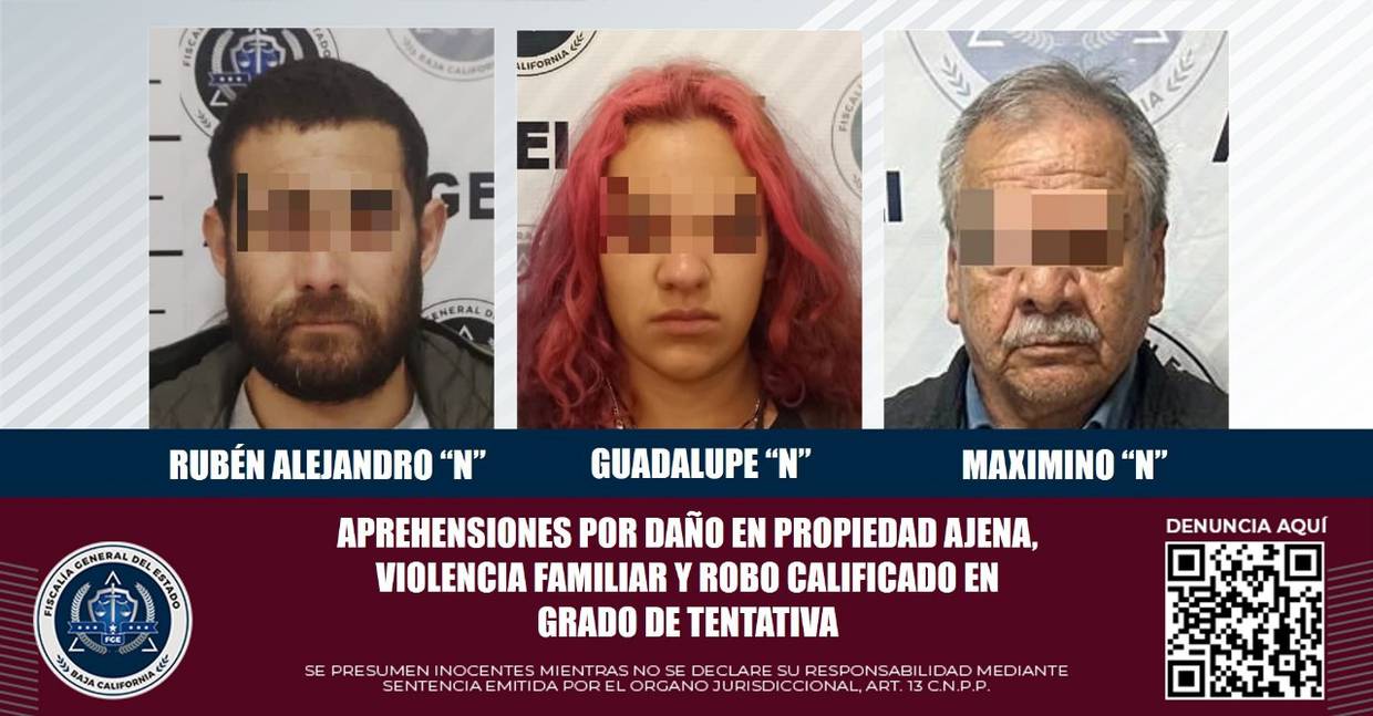 Policiaca Tijuana: detienen a tres por distintos delitos