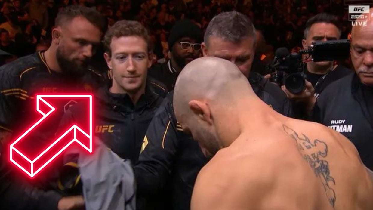 VIDEO: Mark Zuckerberg fue ignorado por el equipo de Volkanovski en UFC 298 y se hace viral