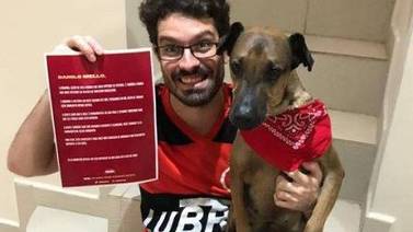 Aficionado del Flamengo que hizo rifa para salvar a su perro recibió otro boleto 