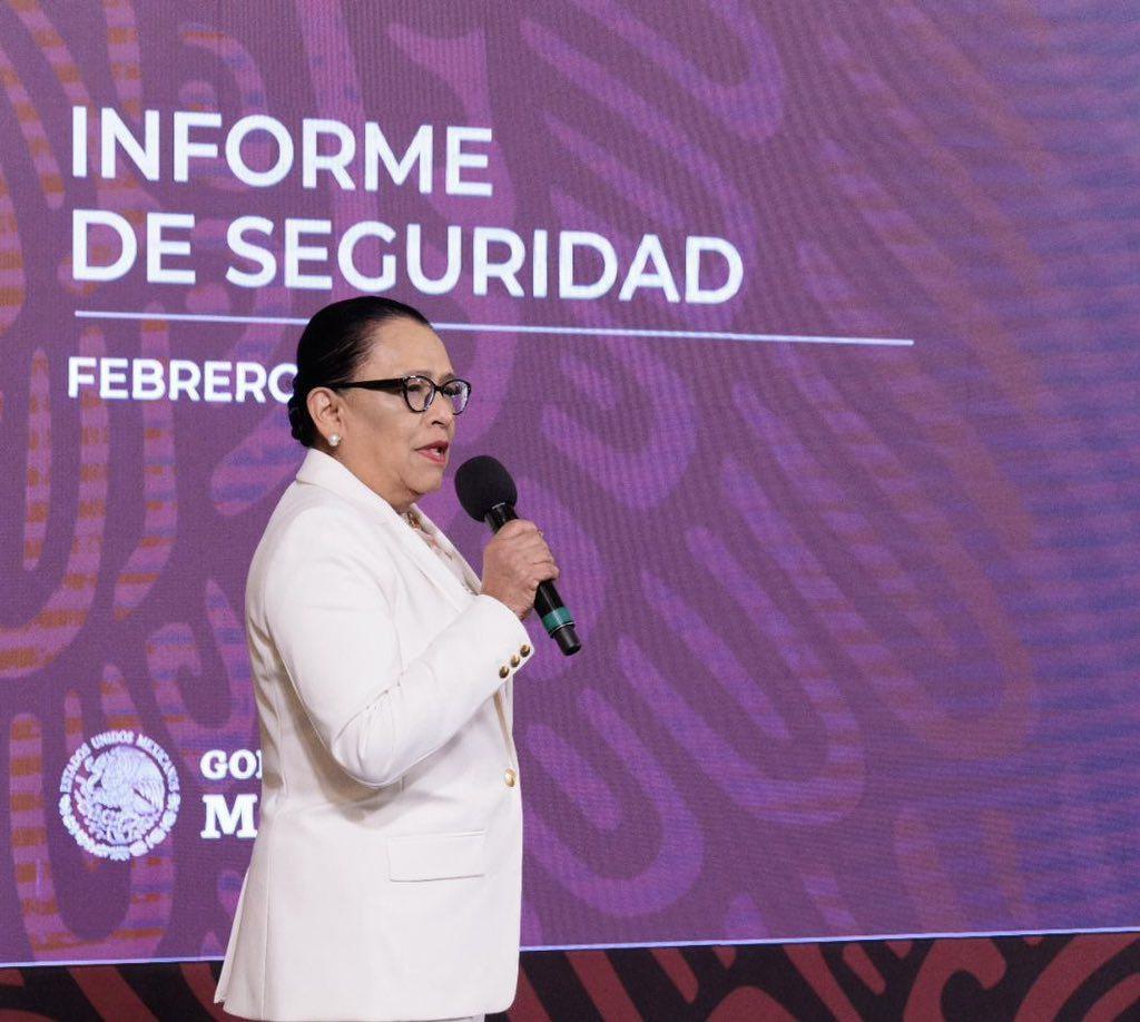 Rosa Icela Rodríguez Velázquez, secretaria de Seguridad y Protección Ciudadana. FOTO: AGENCIA REFORMA