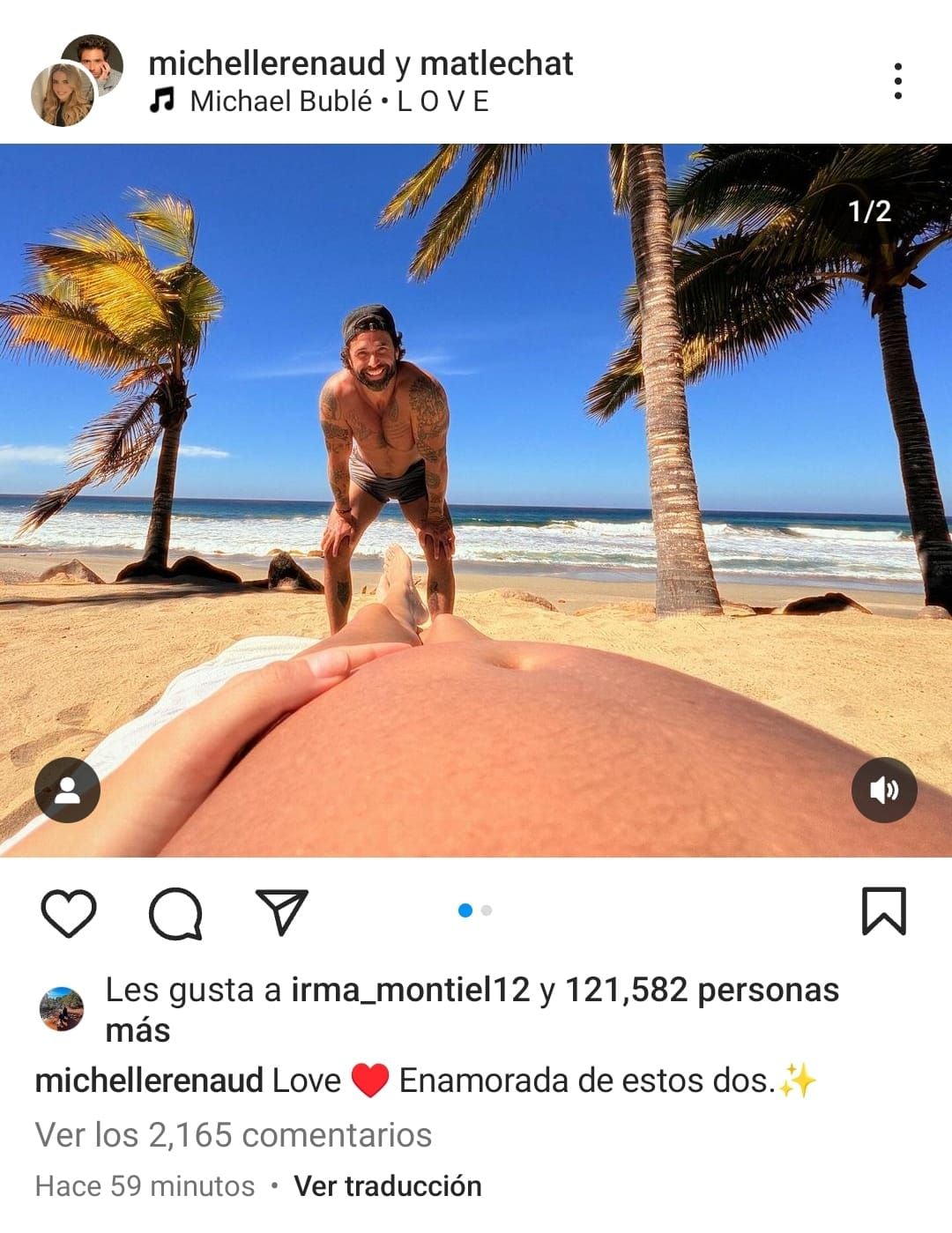 La actriz confirma su embarazo con esta publicación en Instagram.