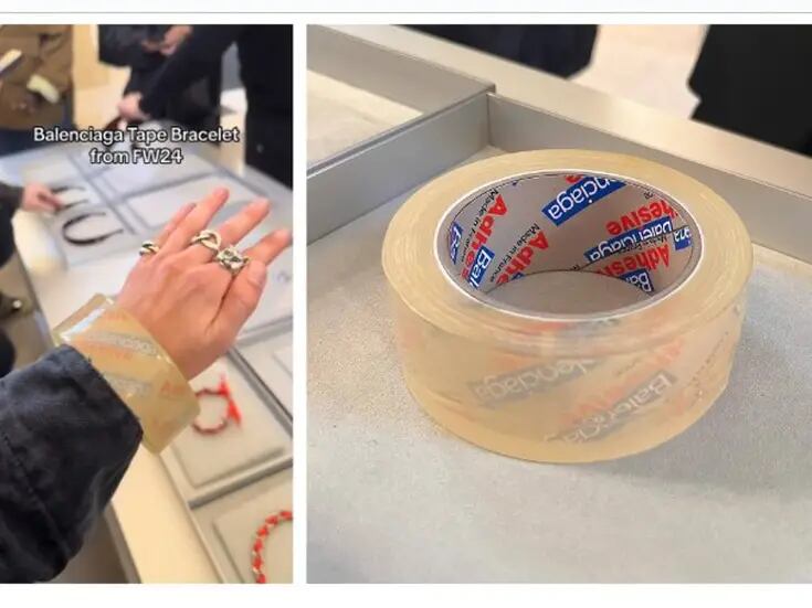 Balenciaga sorprende con su nuevo brazalete en forma de cinta adhesiva