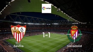 Sevilla salva un punto ante Real Valladolid (1-1)
