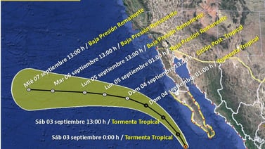 Monitorea Protección Civil BC tormenta tropical "Javier"