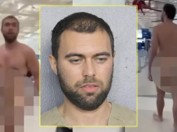 VIDEO: Hombre se “pavonea” completamente desnudo y ebrio en aeropuerto de Florida y trata de burlar la seguridad