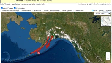 Emiten alerta de tsunami después de terremoto de magnitud 7.4 frente a la costa de Alaska