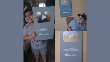 Padre le crea placa de YouTube a su hijo para que se siga motivando y se vuelve viral
