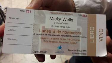 Libro 'Micky Wells' será presentado en beneficio de niños con cáncer de HG