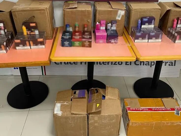 Autoridades decomisan mil 500 cigarros electrónicos en garita El Chaparral