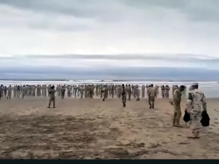 Revelan videos del momento en el que los soldados ingresaron al mar en Ensenada